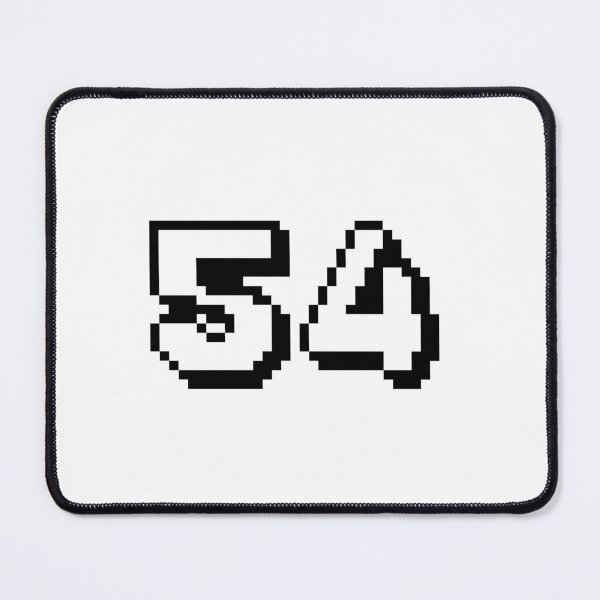 Item preview, 54, fifty-four, white, retro video game, 1 up! designed and sold by Numbers-Art.