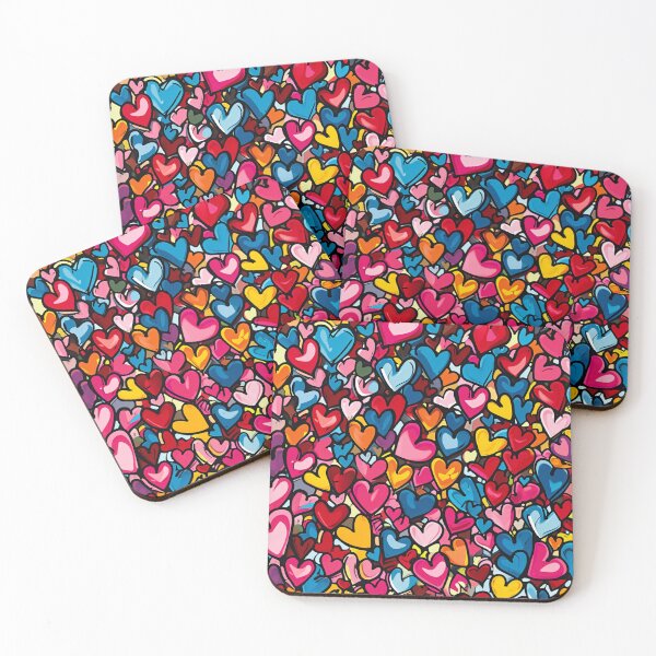 Item preview, Colorful Graffiti Hearts Pattern designed and sold by ArtsyWishy.