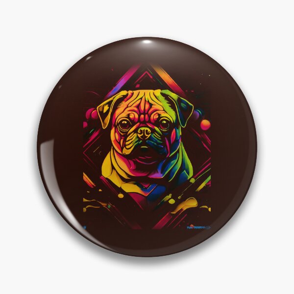 Item preview, Pug NEON GEOMETRIC 2 ALTERNATIVE designed and sold by RedBluffTraders.