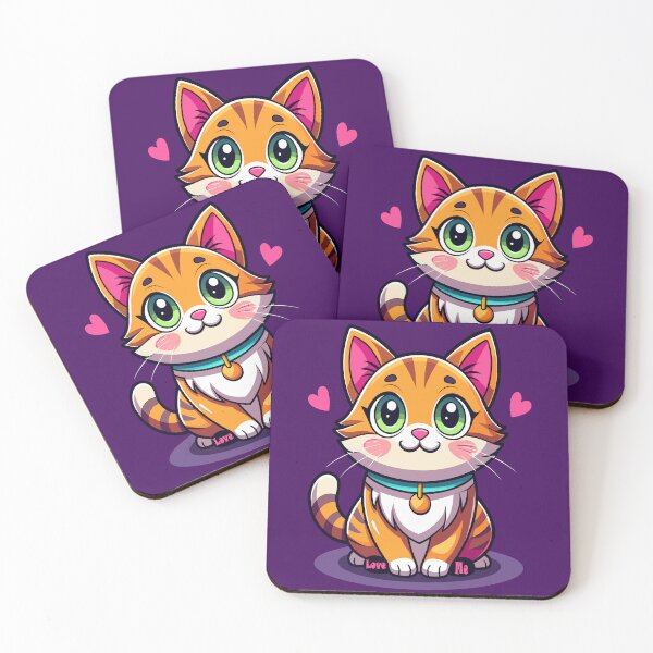 Item preview, Sweetheart Kitten: Love Me Vector Art designed and sold by AgarutanPrint.