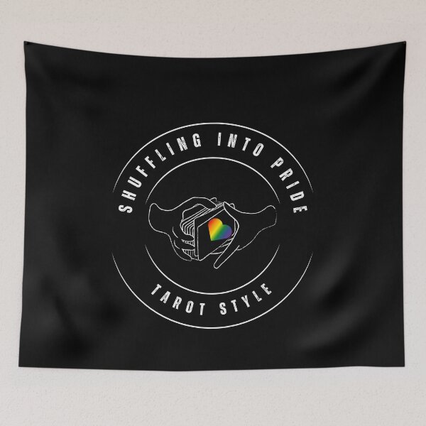 Item preview, LGBTQ Tarot T-shirt, Shuffling into pride tarot style slogan Unisex T-shirt, LGBTQ tarot tees gift ideas, Tarot lgbtq gift idea, Tarot T-Shirt, designed and sold by PrideBeProud.