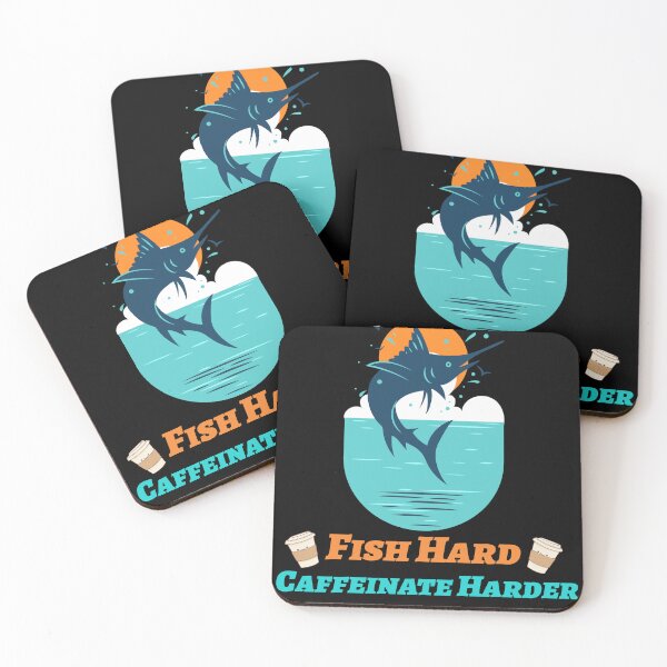 Item preview, Fish Hard Caffeinate Harder designed and sold by FISHGALA.