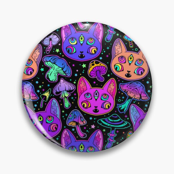 Item preview, Pastel Goth Alien Satanic Cat & Mushroom designed and sold by 13ThDimension.