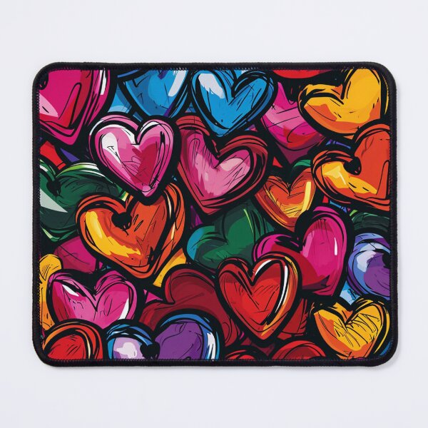 Item preview, Colorful Graffiti Hearts Pattern designed and sold by ArtsyWishy.