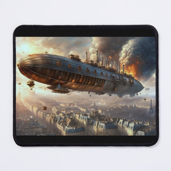 Item preview, Steampunk Airship over Paris designed and sold by LORBERPHOTO.