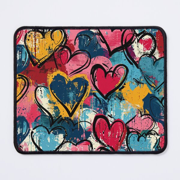 Item preview, Colorful Graffiti Hearts Pattern designed and sold by ArtsyWishy.