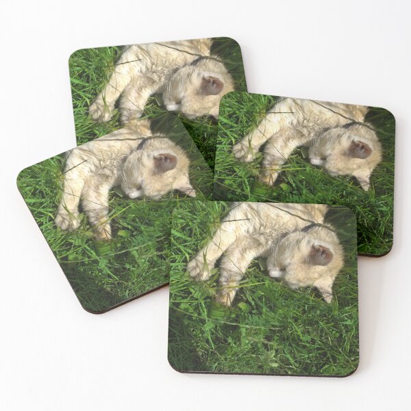 Item preview, Cute Little Cat Laying On Green Grass designed and sold by pyzap.