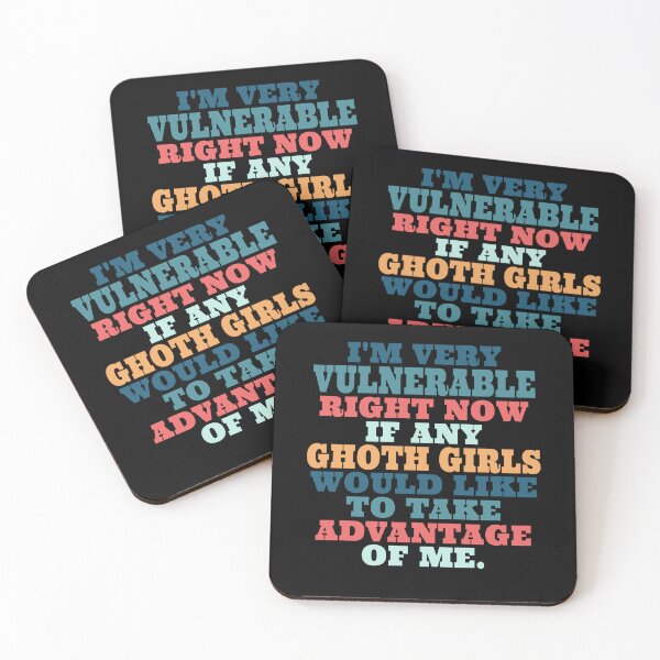 Item preview, I'm very Vulnerable Right now Funny Ghoth Girls Humor Quotes  designed and sold by BelkaMed.