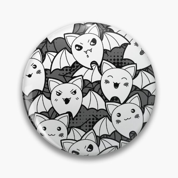 Item preview, Cute Vampire Anime Bats Black & White designed and sold by 13ThDimension.