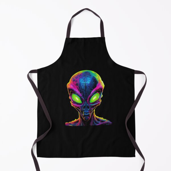 Item preview, Alien portrait in neon colors, extraterrestrial creature designed and sold by Andrea-Design.