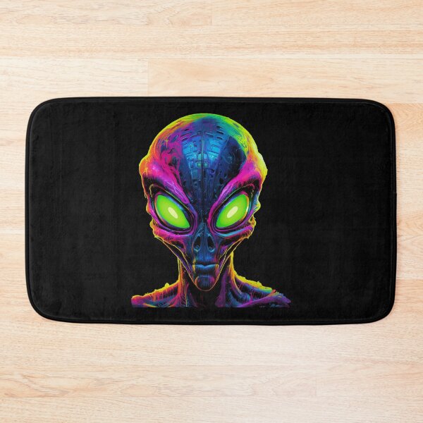 Item preview, Alien portrait in neon colors, extraterrestrial creature designed and sold by Andrea-Design.