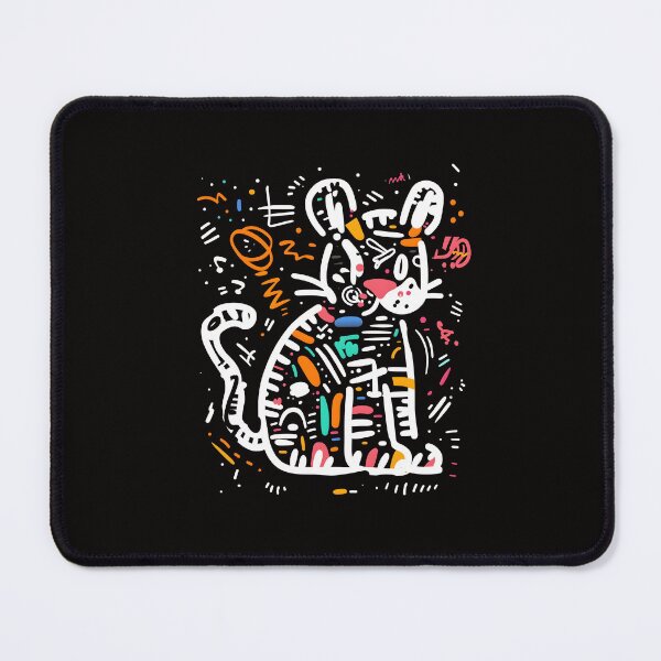 Item preview, Feline Frenzy: Dynamic Pop Art Cat on a Night Canvas designed and sold by Moisky Patterns.