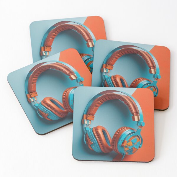 Item preview, Blue and Orange Headphones.  designed and sold by Roleey.