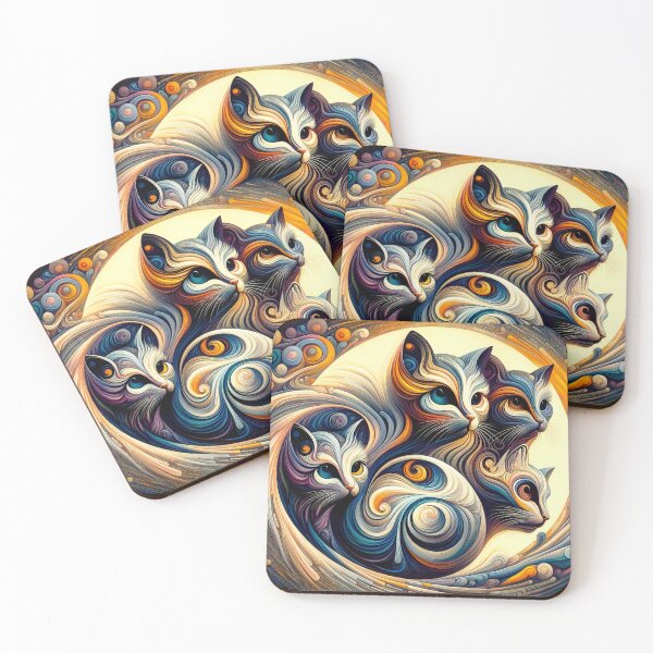 Item preview, Ethereal Whiskers Capturing the Spirit of Feline Mystique designed and sold by ArtComixHaven.