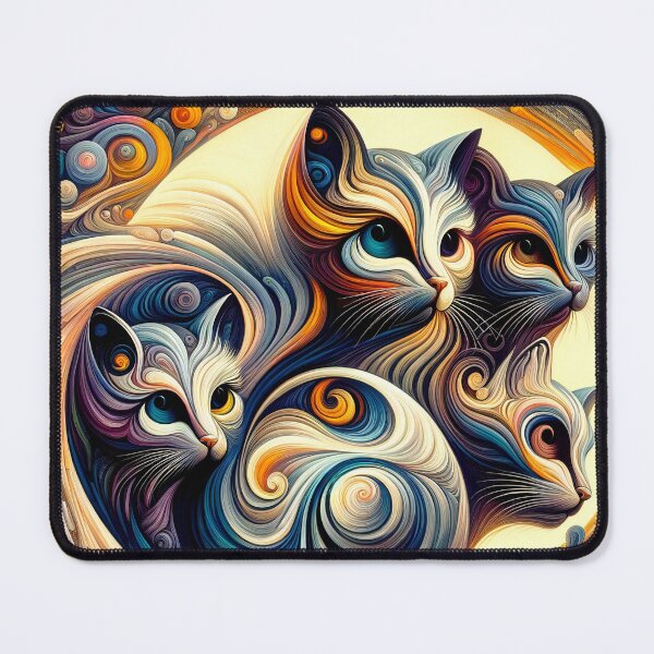 Item preview, Ethereal Whiskers Capturing the Spirit of Feline Mystique designed and sold by ArtComixHaven.