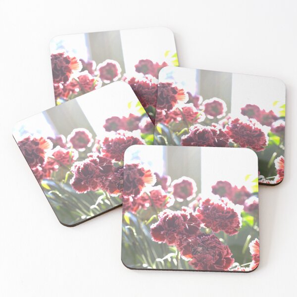 Item preview, Red Pink Cloves Flowers In A Sunny Window designed and sold by pyzap.