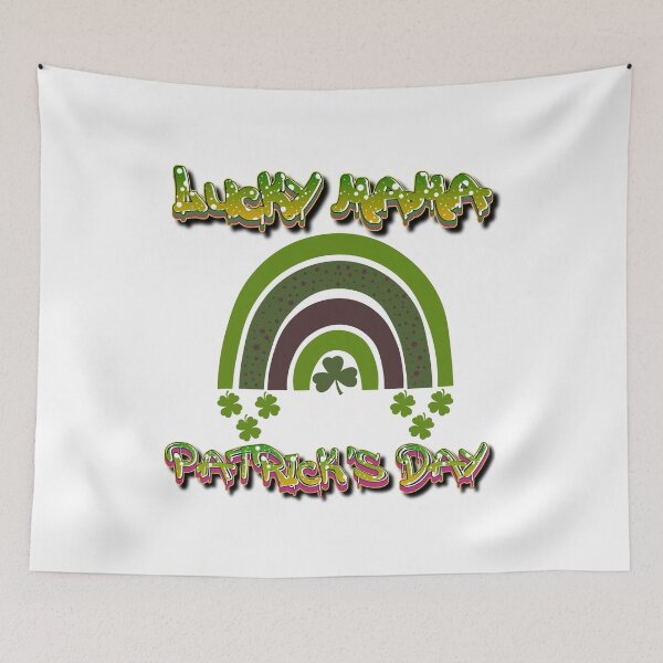 Item preview, Groovy St Patricks Day Lucky Mama Rainbow Shamrock Mom Mother's day  designed and sold by Design 91maji.