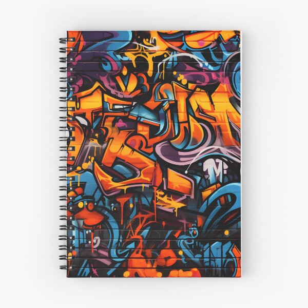 Item preview, Orange And Blue Graffiti Art designed and sold by ArtsyWishy.