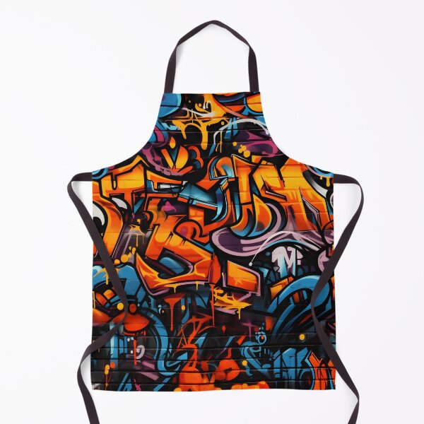 Item preview, Orange And Blue Graffiti Art designed and sold by ArtsyWishy.