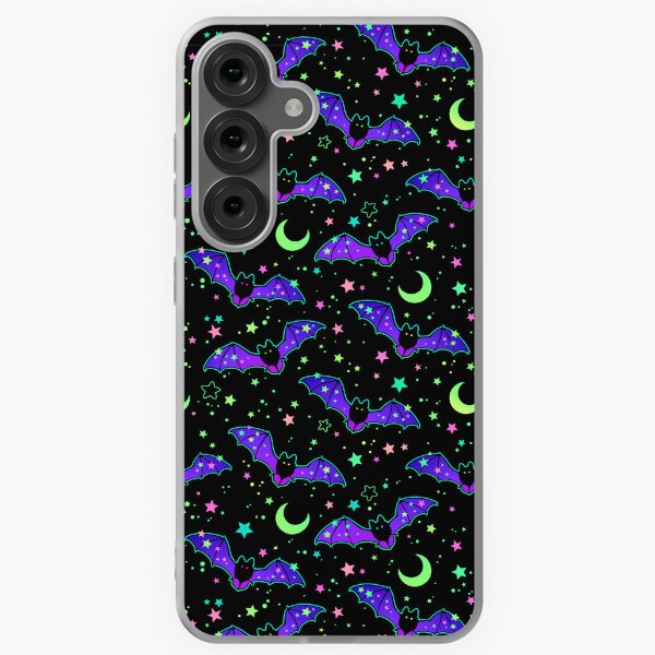 Item preview, Pastel Neon Goth Bat Moon and Stars designed and sold by 13ThDimension.