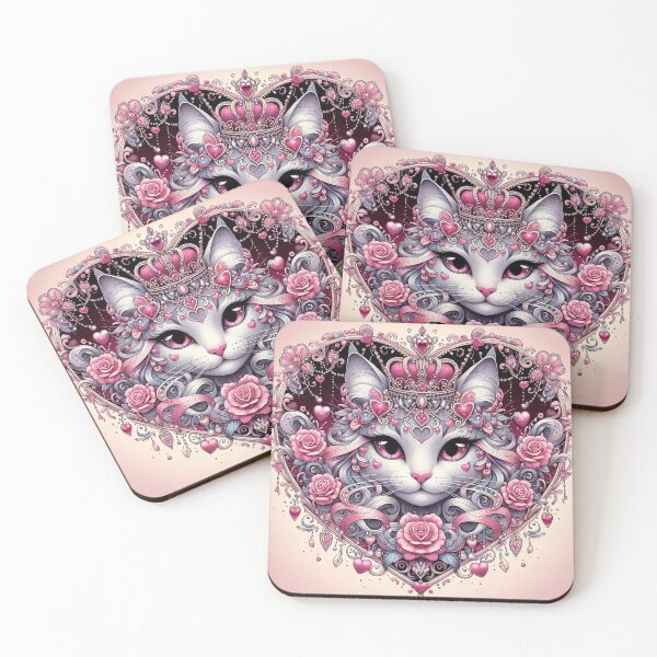 Item preview, Cat Princess in Pink Heart designed and sold by Simplybe1.