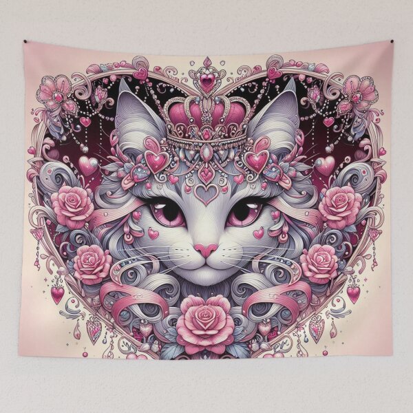 Item preview, Cat Princess in Pink Heart designed and sold by Simplybe1.