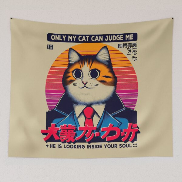 Item preview, Only my cat can judge me designed and sold by RafaelLima7.