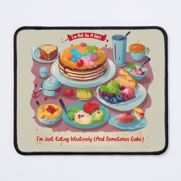Item preview, I'm Not On A Diet, I'm Just Eating Intuitively (And Sometimes Cake) designed and sold by @ndrys.