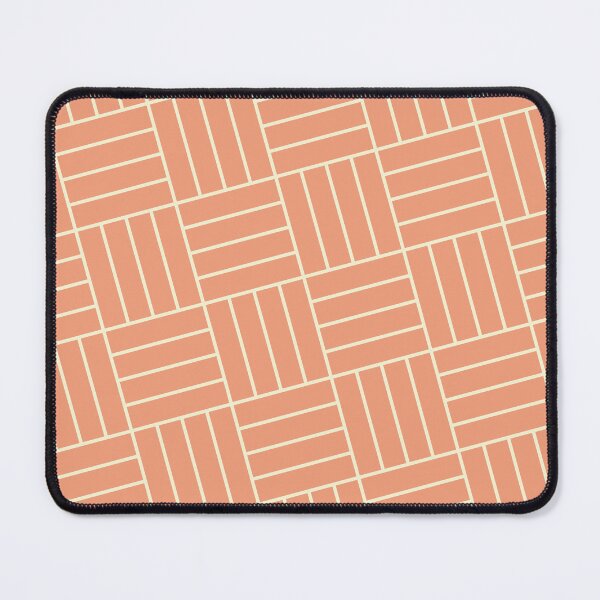 Item preview, Peach & Yellow Line Stripe Squares Repeat NeverEnding Textile designed and sold by Alchemy-A-La-G.