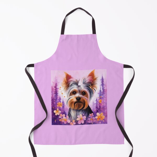 Item preview, Fantastically beautiful Yorkshire Terrier dog in a magical mysterious forest with colorful flowers. designed and sold by Natalia-Vlad.