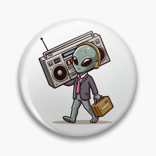 Item preview, Alien with Boombox designed and sold by Gulyabani.
