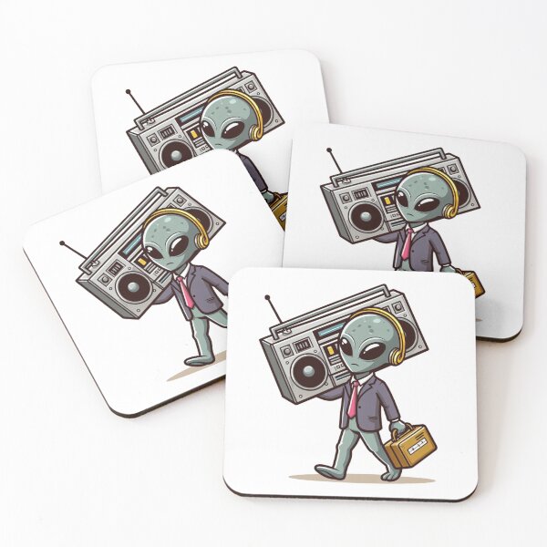 Item preview, Alien with Boombox designed and sold by Gulyabani.