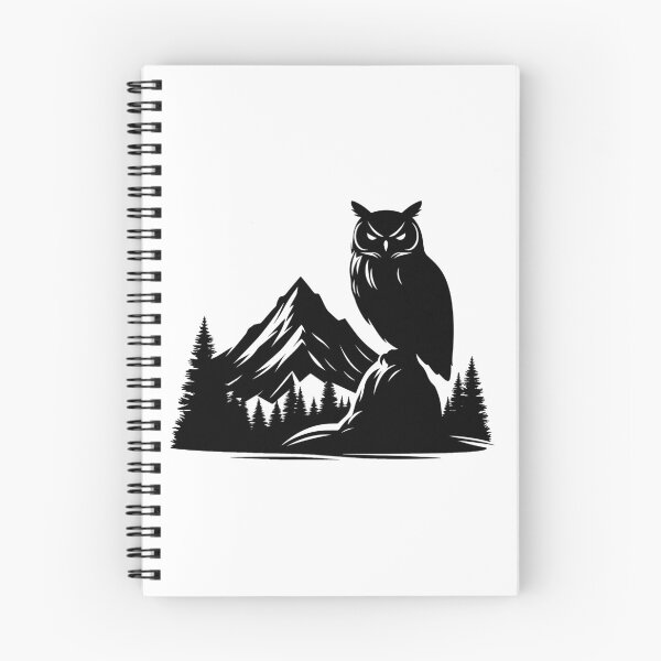 Item preview, Owl + Mountain Silhouette  designed and sold by DesignsByKazu.