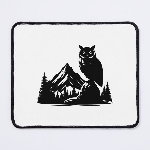 Item preview, Owl + Mountain Silhouette  designed and sold by DesignsByKazu.