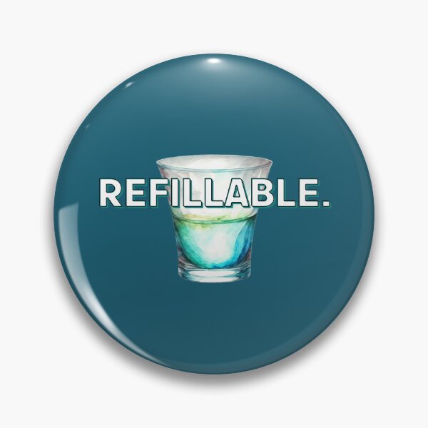 Item preview, Half-Empty Half-Full Glass is REFILLABLE designed and sold by bridgetscollect.