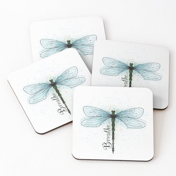 Item preview, Watercolor Dragonfly Reminder to Breathe designed and sold by EmeraldOwl57.
