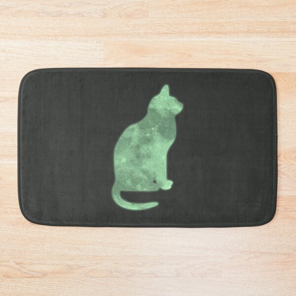 Item preview, Green Moon Cat Silhouette designed and sold by wonderxwander.