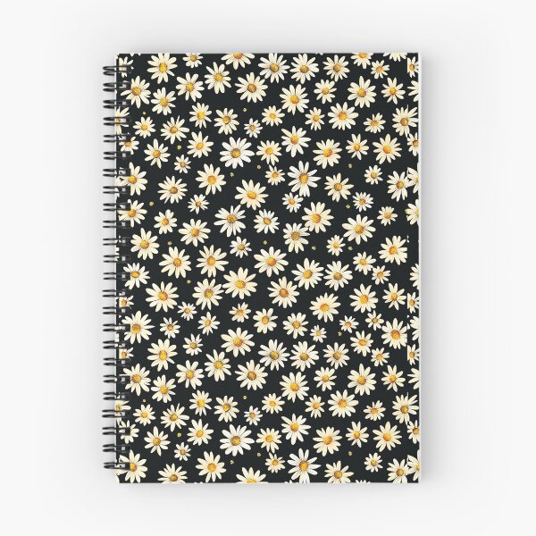Item preview, Daisy Pattern Over a Black Background designed and sold by plantlady-shop.