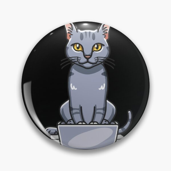 Item preview, Russian Blue with laptop designed and sold by Blemenowo.