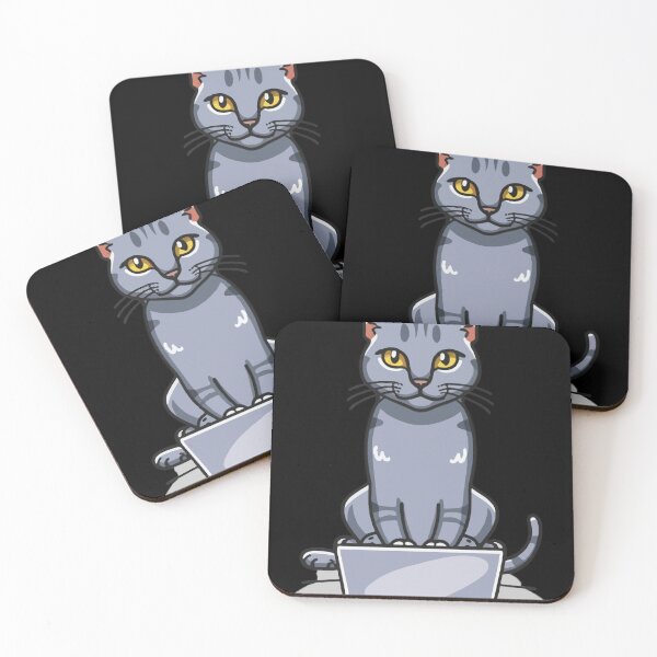 Item preview, Russian Blue with laptop designed and sold by Blemenowo.