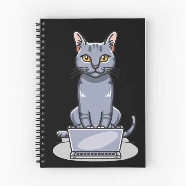 Item preview, Russian Blue with laptop designed and sold by Blemenowo.