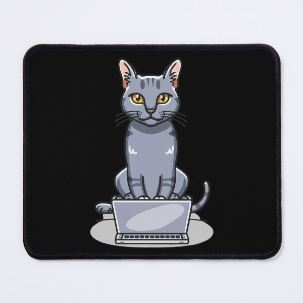 Item preview, Russian Blue with laptop designed and sold by Blemenowo.