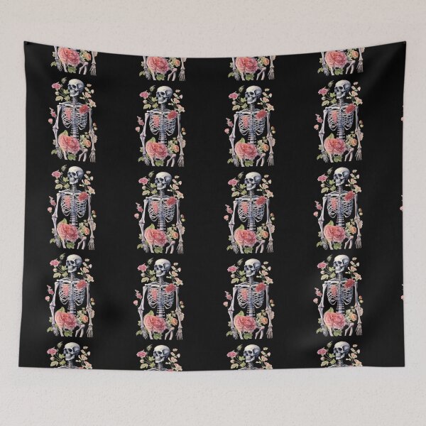 Item preview, Skeleton and Flowers designed and sold by PugD.