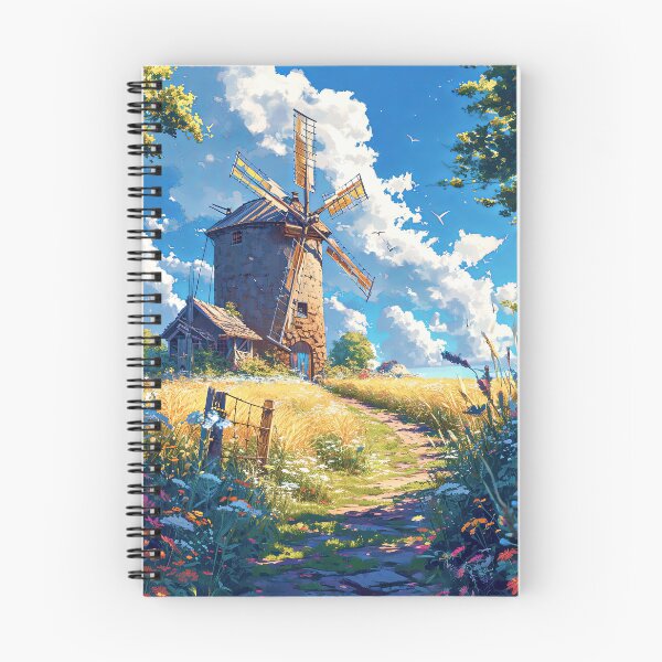 Item preview, Majestic windmill, wild flowers and golden fields designed and sold by iguananick.