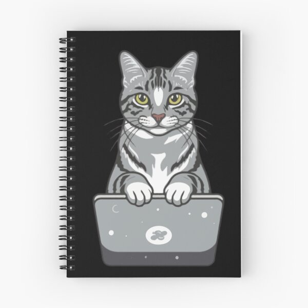 Item preview, American Shorthair with laptop designed and sold by Blemenowo.