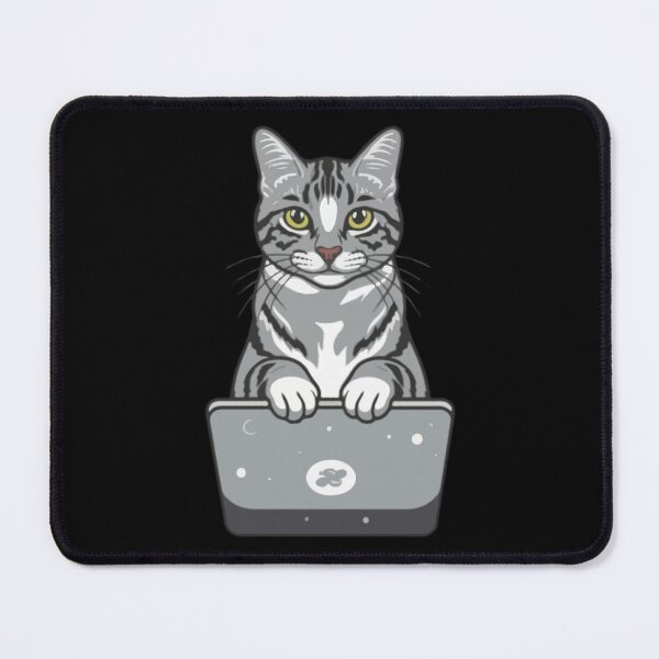 Item preview, American Shorthair with laptop designed and sold by Blemenowo.