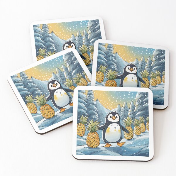 Item preview, Playful Penguin Pineapple Parade designed and sold by omerfdln34.