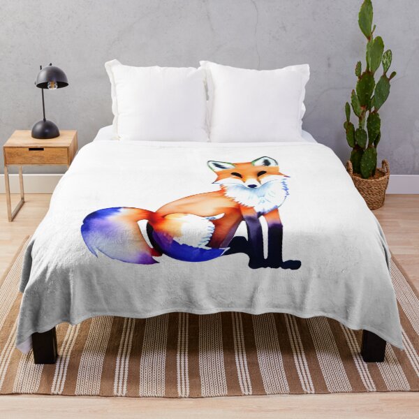 Item preview, Sitting Fox Watercolor designed and sold by worldofwhisper.