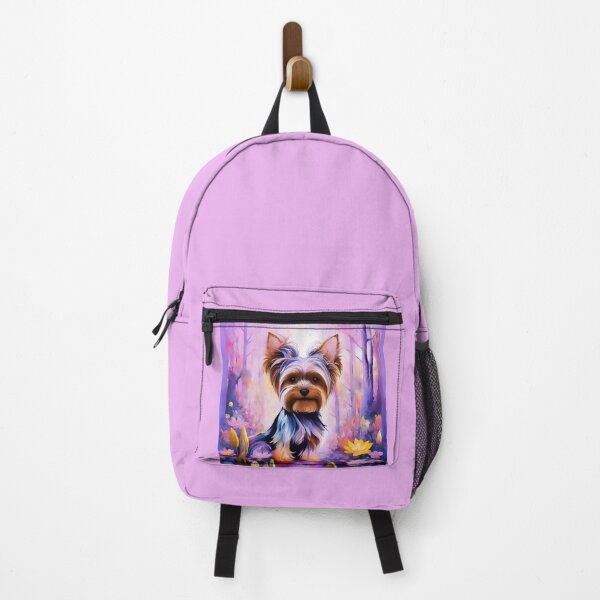 Item preview, Fantastically beautiful Yorkshire Terrier dog in a magical mysterious forest with colorful flowers. designed and sold by Natalia-Vlad.