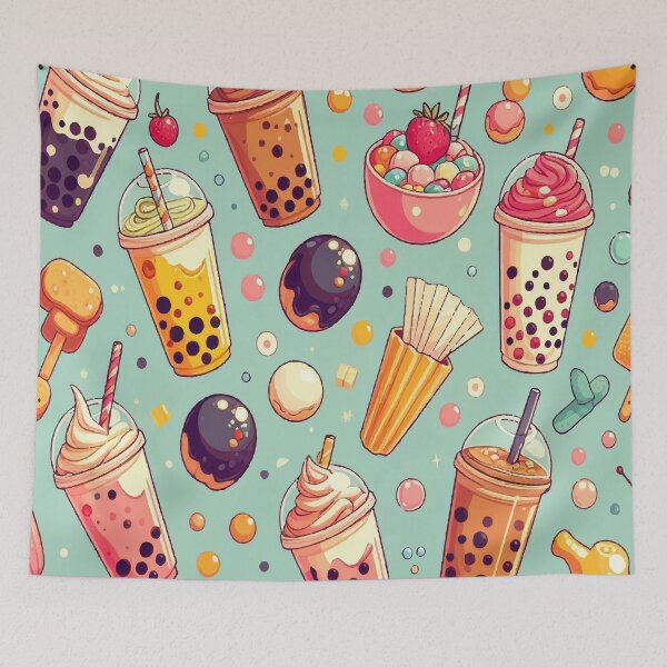 Item preview, Bubble Tea Pattern designed and sold by asbno19.